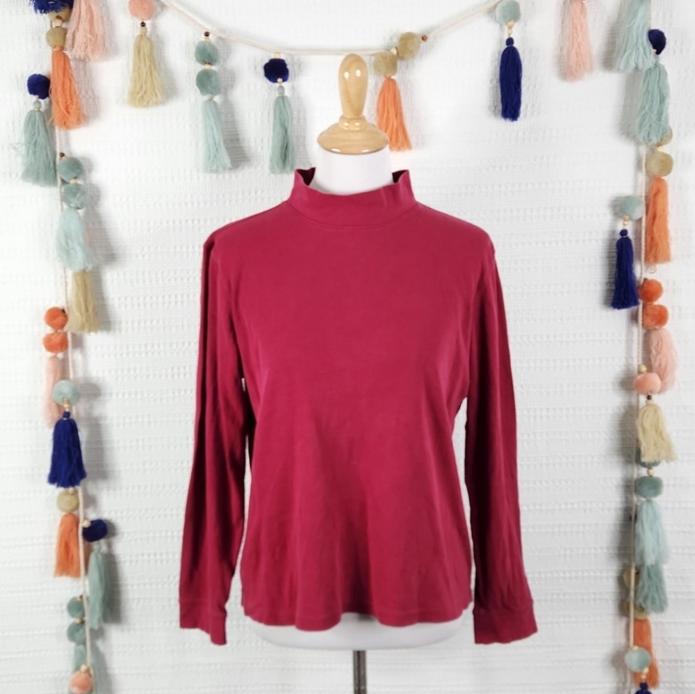 LL Bean Cotton Mockneck